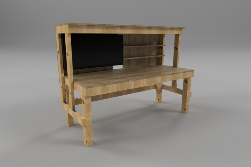 Fusion 360 render of the workbench